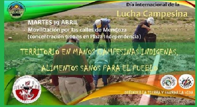 Argentina: Marcha por la Lucha Campesina en Mendoza